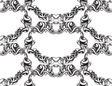 desen sorunsuz doku vintage Barok gerçekçi vektör çizim