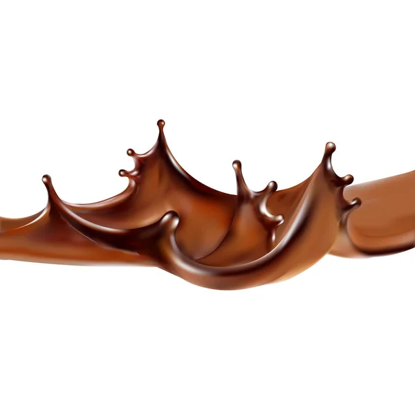 Vloeibare Chocolade Karamel Cacao Illustratie Textuur — Stockvector