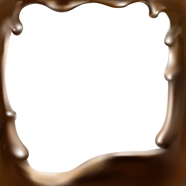 Chocolat Liquide Caramel Cacao Illustration Texture — Image vectorielle