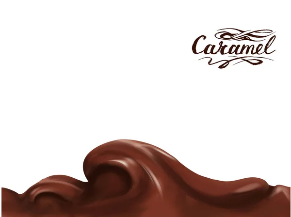 Caramelo Salpicadura Ilustración Vector Realista — Vector de stock