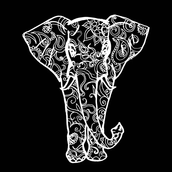 Ilustração Vetorial Elefante Bonito — Vetor de Stock