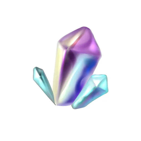 Diamond Shaped Gemstone Isolated White Background — Vector de stock