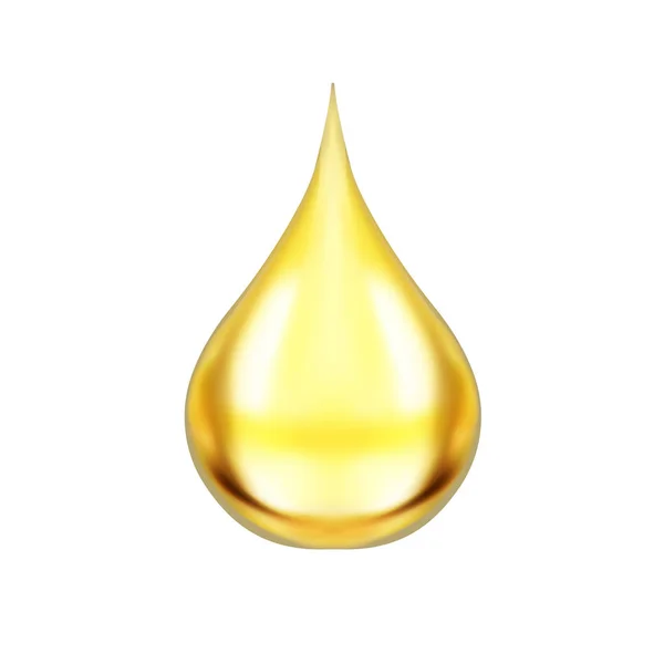 Oil Drop Realistic Vector Illustration — Stock Vector