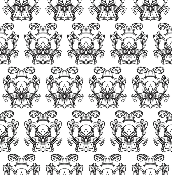 Motif Texture Transparente Vintage Baroque Réaliste Vecteur Illustration — Image vectorielle