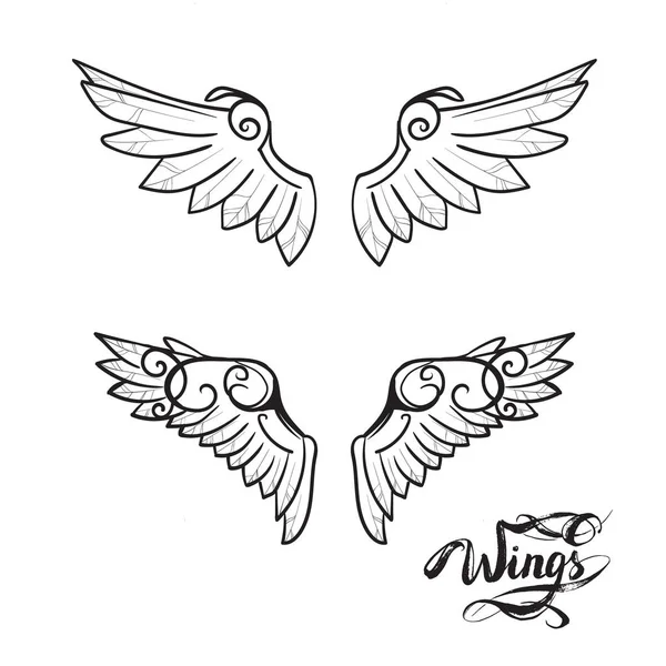 Engel Flügel Logo Vektor — Stockvektor