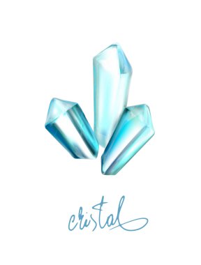 Kristal kristal vektör illüstrasyon