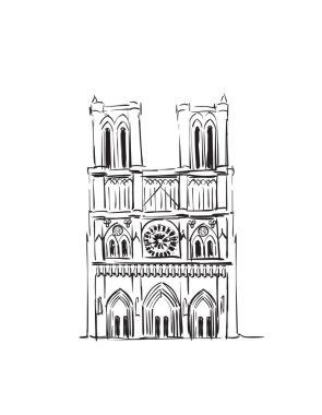 Notre Dame de Paris illustration watercolor plein air monument