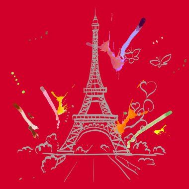 Paris eiffel Kulesi vektör