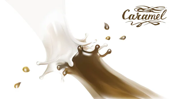 Chocolate Líquido Caramelo Cacau Ilustração Textura Ilustração Vetor — Vetor de Stock