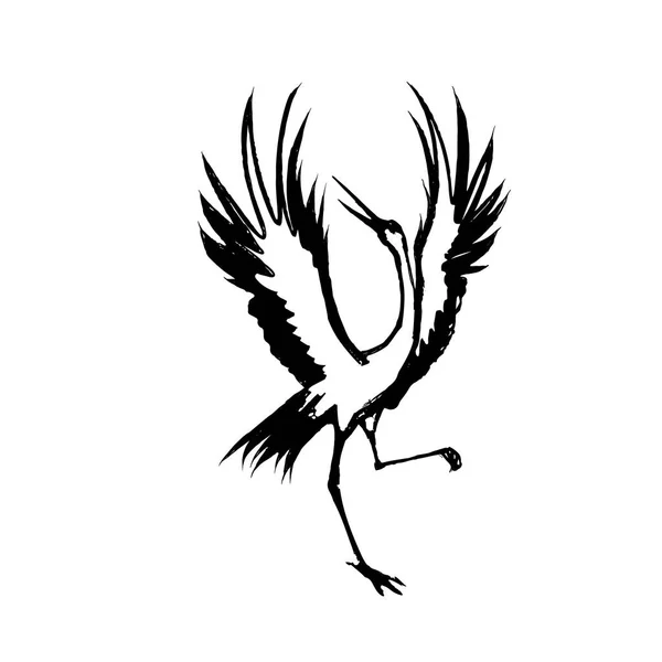 Crane Stork Vector Illustratie — Stockvector