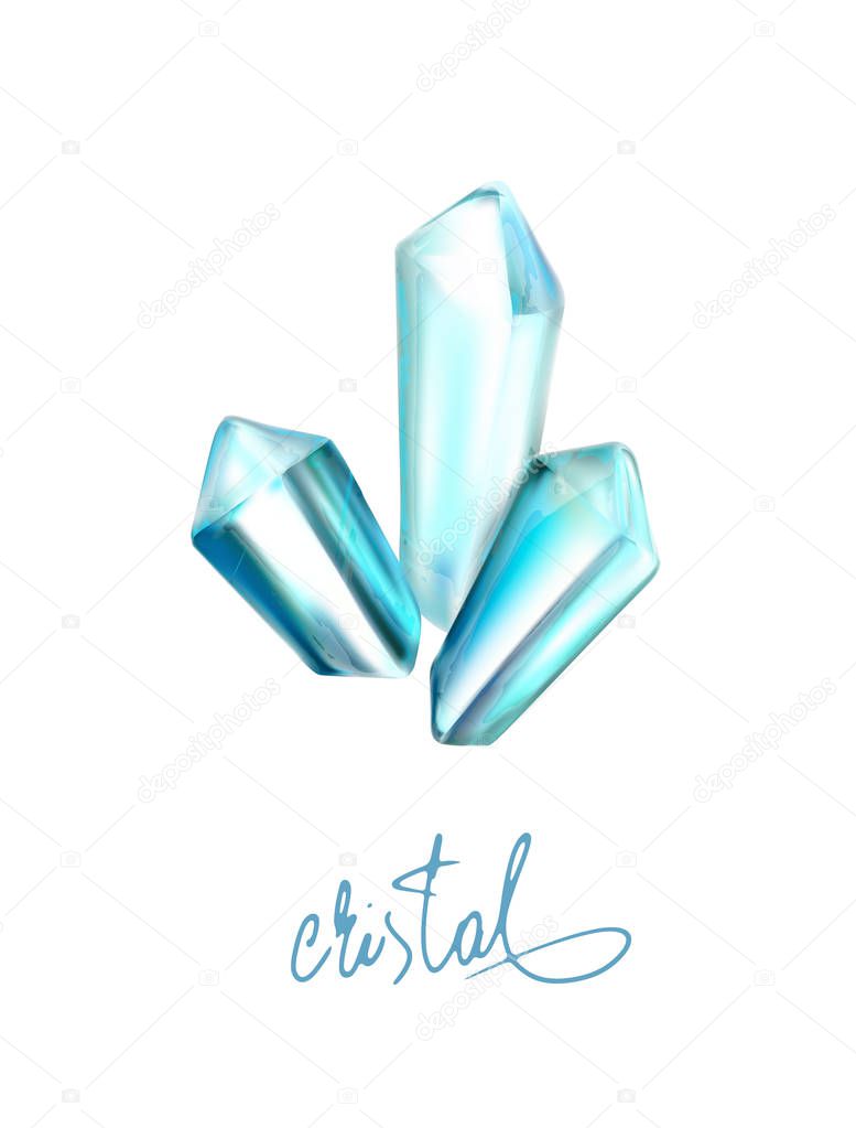 Crystal crystal vector illustration