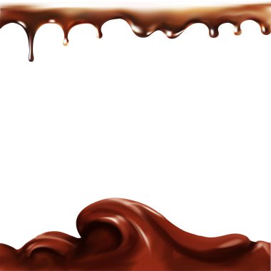 sıvı çikolata, karamel veya kakao illüstrasyon doku 3d illüstrasyon vektör