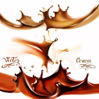 sıvı çikolata, karamel veya kakao illüstrasyon doku 3d illüstrasyon vektör