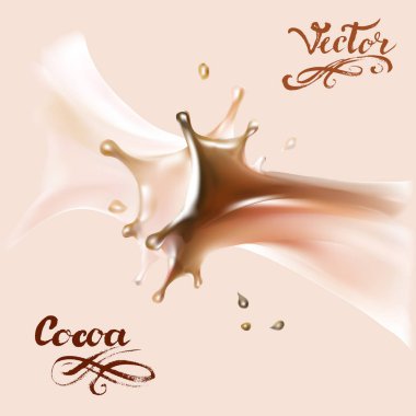 sıvı çikolata, karamel veya kakao illüstrasyon doku 3d illüstrasyon vektör