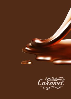 sıvı çikolata, karamel veya kakao illüstrasyon doku 3d illüstrasyon vektör