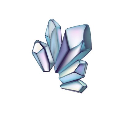 kristal mavi illüstrasyon oyun vektör 3d gerçekçi simgesini ayarla