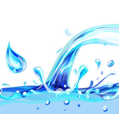 su sıçramasına illüstrasyon, vektör