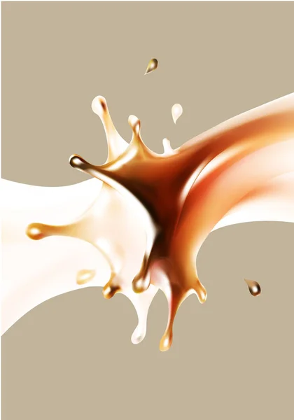 Chocolat Liquide Caramel Cacao Illustration Texture Illustration Vecteur — Image vectorielle
