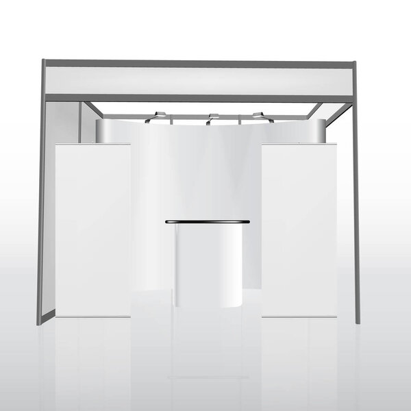 exhibition stands 3d rendering illustration exhibition expo