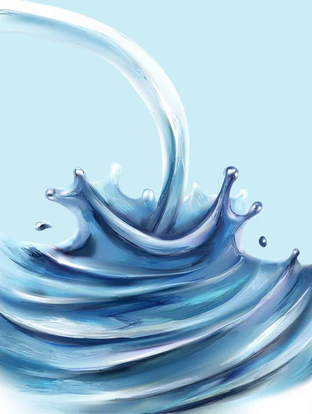 Salpicaduras Agua Ilustración Vector — Vector de stock