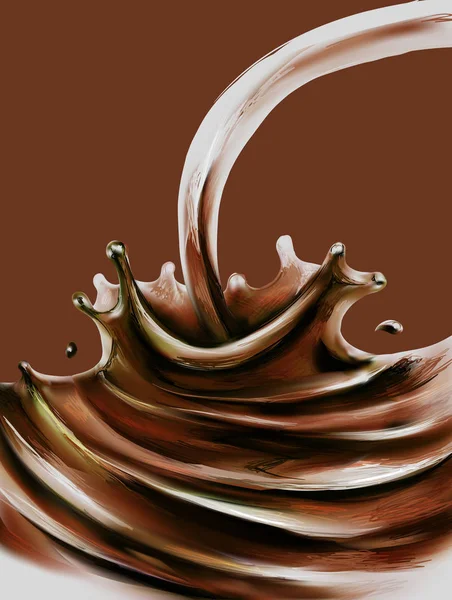 Chocolate Líquido Caramelo Cacao Ilustración Textura Ilustración Vector — Archivo Imágenes Vectoriales