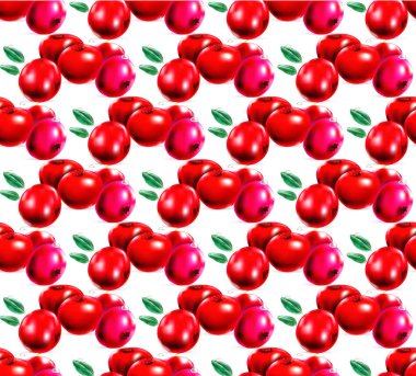 vector illustration of cranberries pattern