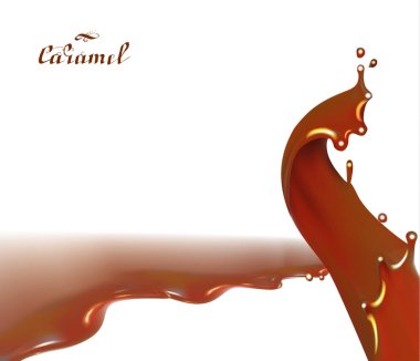 çikolata karamel sıçrama damla dökülme vektör illüstrasyon
