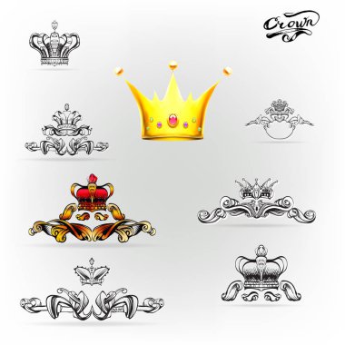 vector illustration of royal elements