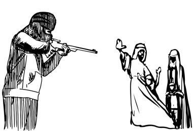 terör silah yaşam insanlar cami din İslam tol tehdit