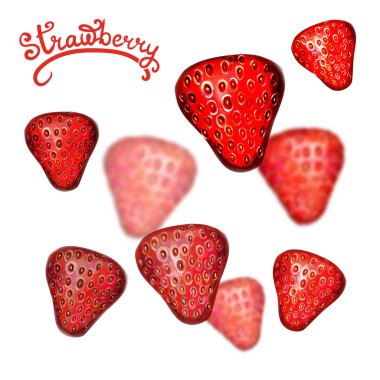 süt ve çilek yoğurt sıçramaları gerçekçi izole vektör düşer