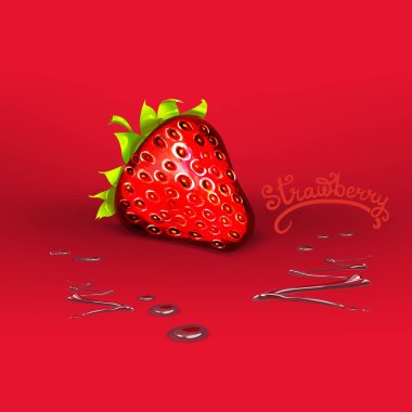 süt ve çilek yoğurt sıçramaları gerçekçi izole vektör düşer