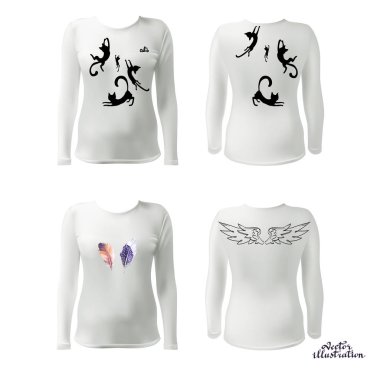 baskı illüstrasyon t-shirt arka plan