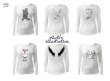 baskı illüstrasyon t-shirt arka plan