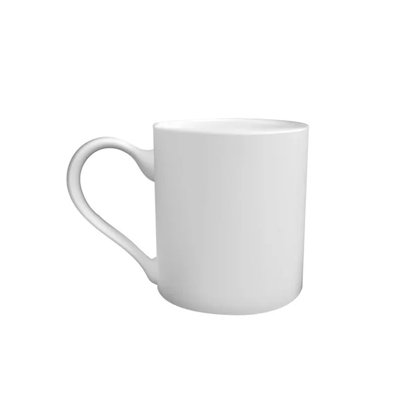 Tasse blanche pour vecteur de gabarit publicitaire — Image vectorielle