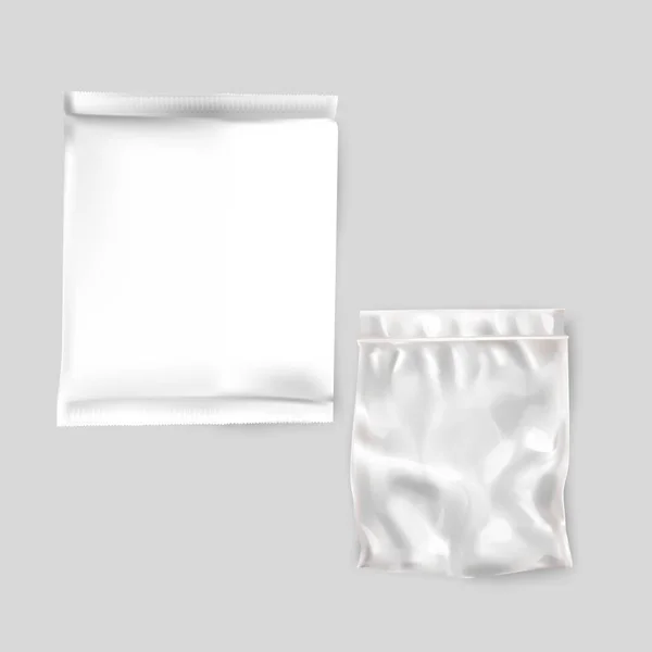 Πλαστική σακούλα για το σχεδιασμό διάνυσμα 3D ρεαλιστικό — Διανυσματικό Αρχείο