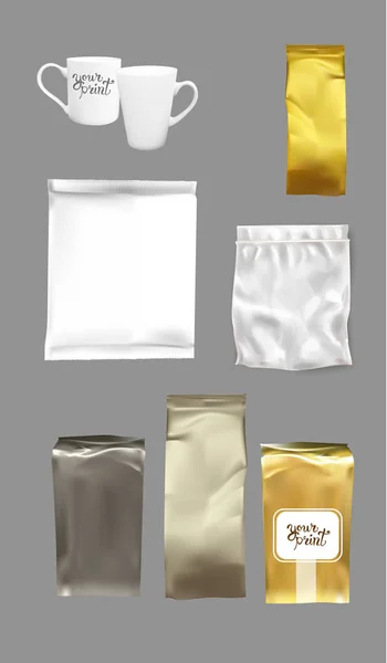 Πλαστική σακούλα για το σχεδιασμό διάνυσμα 3D ρεαλιστικό — Διανυσματικό Αρχείο