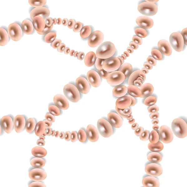 Perle Perle Vettore Texture Senza Soluzione Continuità — Vettoriale Stock