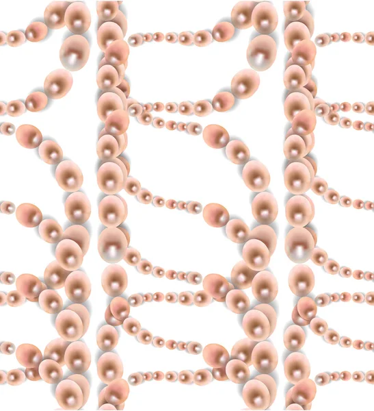 Perle Perle Vettore Texture Senza Soluzione Continuità — Vettoriale Stock