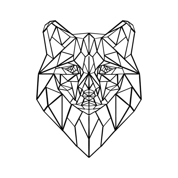 Wolf Illustration Aquarell Vektor — Stockvektor