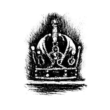 taç illüstrasyon simgesi logo vektör 