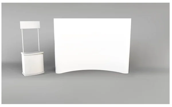 Blank White Billboard Mockup Rendering — ストックベクタ