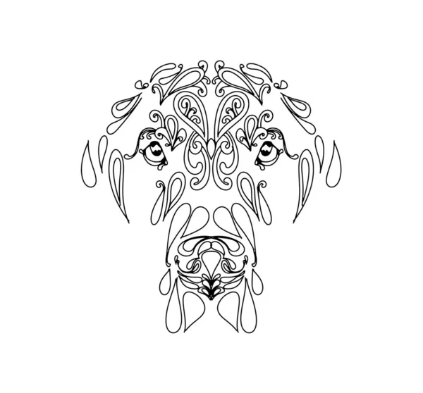 Animal Tattoo Print Vector Illustration — ストックベクタ