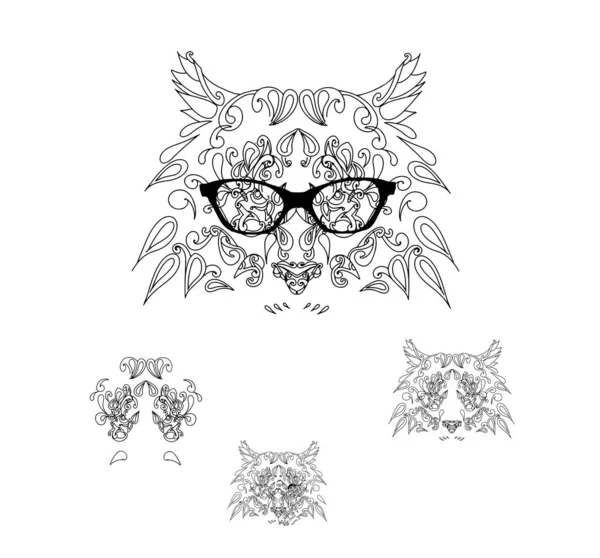 Animal Tattoo Print Vector Illustration — 图库矢量图片