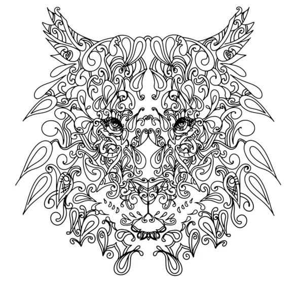 Tattoo Tiger Mandala Print Vector — Stock Vector