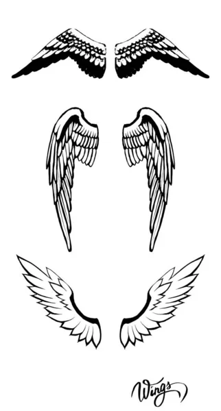 Ange ailes logo vecteur ensemble — Image vectorielle