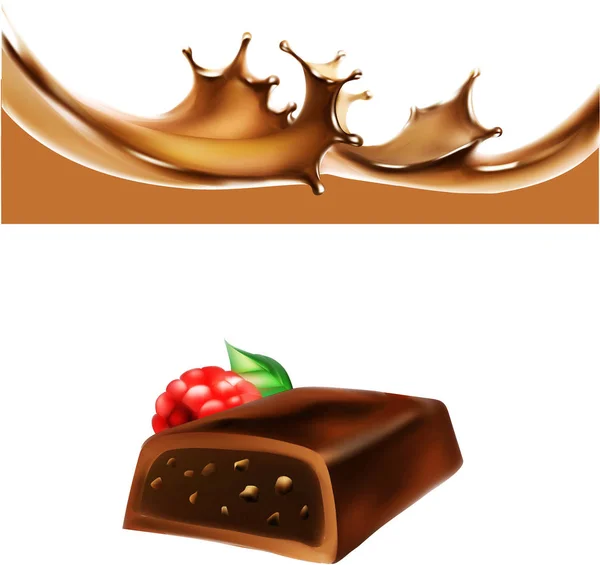 Cocoa Splash Vector Illustration — Image vectorielle