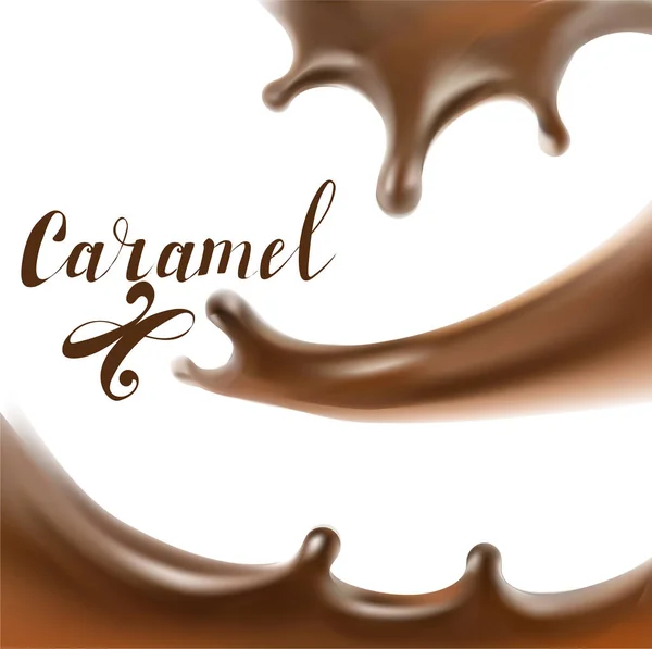 Illustration Caramel Liquide Illustration Vectorielle Texture Illustration — Image vectorielle