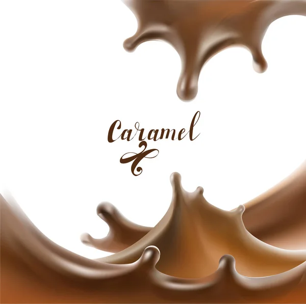 Caramelo Líquido Ilustración Textura Vector Ilustración — Vector de stock