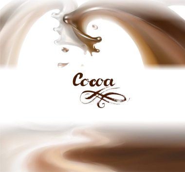 Kakao sıçramasının vektör çizimi