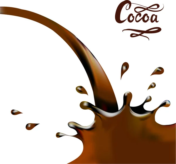 Kakao Sıçrama Vektör Çizimi — Stok Vektör